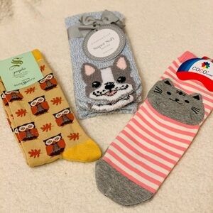 NWT 3 pairs  cute and comfy women’s socks
